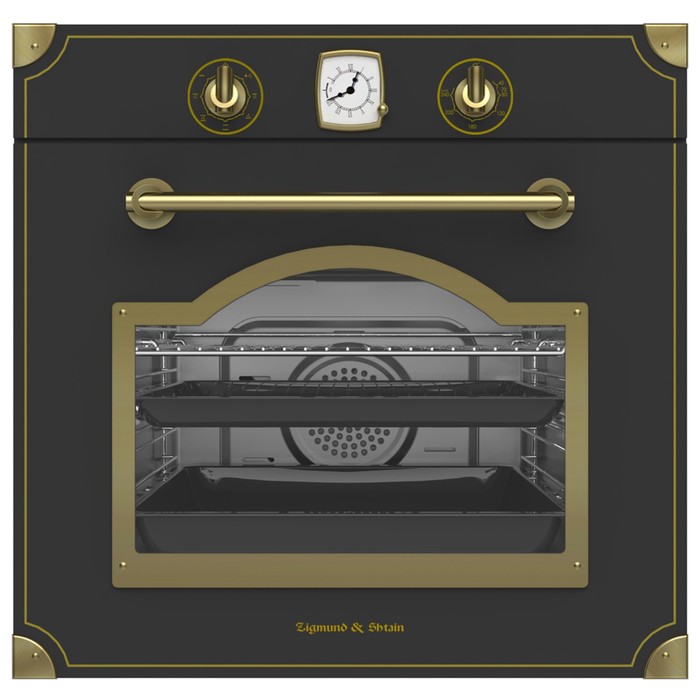 Духовой шкаф Zigmund &amp; Shtain EN 113.722 A, электрический, черный/бронза