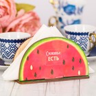Салфетница деревянная "Счастье есть" арбуз Салфетница деревянная "Счастье есть" арбуз