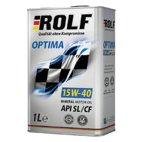 Моторное масло Rolf Optima 15W-40API SL/CF, 1 л 2875564