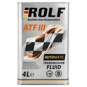 Трансмиссионное масло Rolf ATF III D Dexron, 4 л 2875583