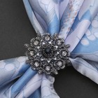 Кольцо для платка "Искра", цвет серый в сером металле - фото 1860703