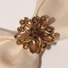 Кольцо для платка "Цветок" с острыми лепестками, цвет золотой в чернёном золоте - фото 6584100