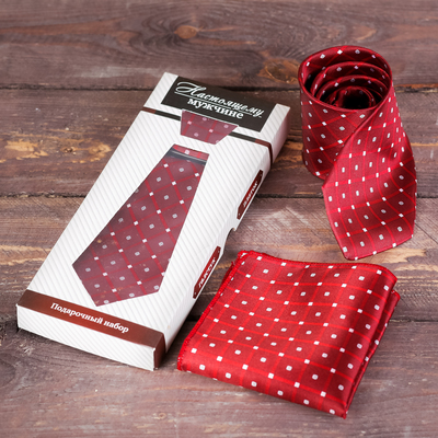 Gift set: tie and kerchief "Real men"
