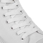 Laces for footwear, 8 mm, 110 cm, pair, white