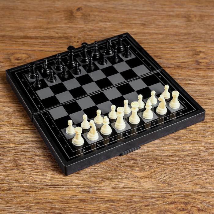 Настольная игра 3 в 1 "Зов": нарды, шахматы, шашки, магнитная доска 19 х 19 см - фото 2065158