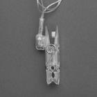 Гирлянда «Нить» 5 м с насадками «Прищепки», IP20, прозрачная нить, 30 LED, свечение тёплое белое, 8 режимов, 220 В 2433911