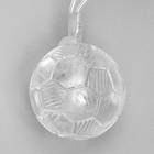 Гирлянда «Нить» 5 м с насадками «Футбольный мяч», IP20, прозрачная нить, 30 LED, свечение тёплое белое, 8 режимов, 220 В 2433914