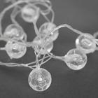 Гирлянда «Нить» 5 м с насадками «Футбольный мяч», IP20, прозрачная нить, 30 LED, свечение тёплое белое, 8 режимов, 220 В 2433914