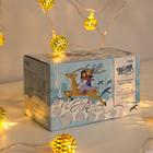 Гирлянда «Нить» 4 м с насадками «Шарик с узором», IP20, прозрачная нить, 20 LED, свечение тёплое белое, 8 режимов, 220 В 2388625