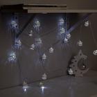 Гирлянда «Нить» 4 м с насадками «Шарик с узором», IP20, прозрачная нить, 20 LED, свечение белое, 8 режимов, 220 В 2388627