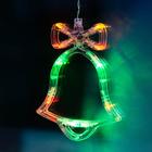 Гирлянда «Бахрома» 2.4 × 0.9 м с насадками «Колокольчики», IP20, прозрачная нить, 138 LED, свечение мульти, 8 режимов, 220 В 2361706