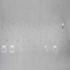 Гирлянда «Бахрома» 2.4 × 0.9 м с насадками «Колокольчики», IP20, прозрачная нить, 138 LED, свечение мульти, 8 режимов, 220 В 2361706