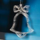 Гирлянда «Бахрома» 2.4 × 0.9 м с насадками «Колокольчики», IP20, прозрачная нить, 138 LED, свечение белое, 8 режимов, 220 В 2361707