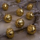 Гирлянда «Нить» 4 м с насадками «Шарик с орнаментом», IP20, прозрачная нить, 20 LED, свечение тёплое белое, 8 режимов, 220 В 2388637