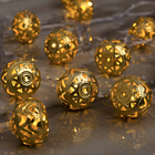 Гирлянда «Нить» 4 м с насадками «Шарик с орнаментом», IP20, прозрачная нить, 20 LED, свечение тёплое белое, 8 режимов, 220 В 2388637