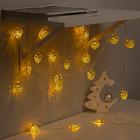 Гирлянда «Нить» 4 м с насадками «Сердце», IP20, прозрачная нить, 20 LED, свечение тёплое белое, 8 режимов, 220 В 2388649