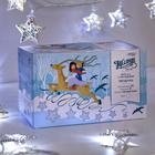 Гирлянда «Нить» 4 м с насадками «Звёздочка», IP20, прозрачная нить, 20 LED, свечение белое, 8 режимов, 220 В 2388653