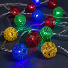 THREAD 4m. with the stem. “Ball grid”,3 cm.With. LED-20-220V, 8 modes, MULTI