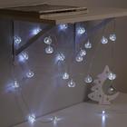 Гирлянда «Нить» 4 м с насадками «Шарик сетка», IP20, прозрачная нить, 20 LED, свечение белое, 8 режимов, 220 В 2388677