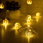 Гирлянда «Нить» 4 м с насадками «Шарик сетка», IP20, прозрачная нить, 20 LED, свечение тёплое белое, 8 режимов, 220 В 2388678