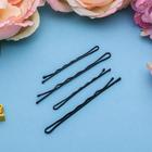 Невидимка для волос "Фермино" (набор 40 шт) 5 см и 6 см, чёрный (6 шт) - фото 802968641