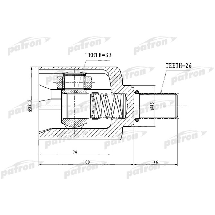 Шрус внутренний Patron PCV1727