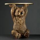 Фигура "Медведь с полкой" большой бронза 64см - фото 3904447