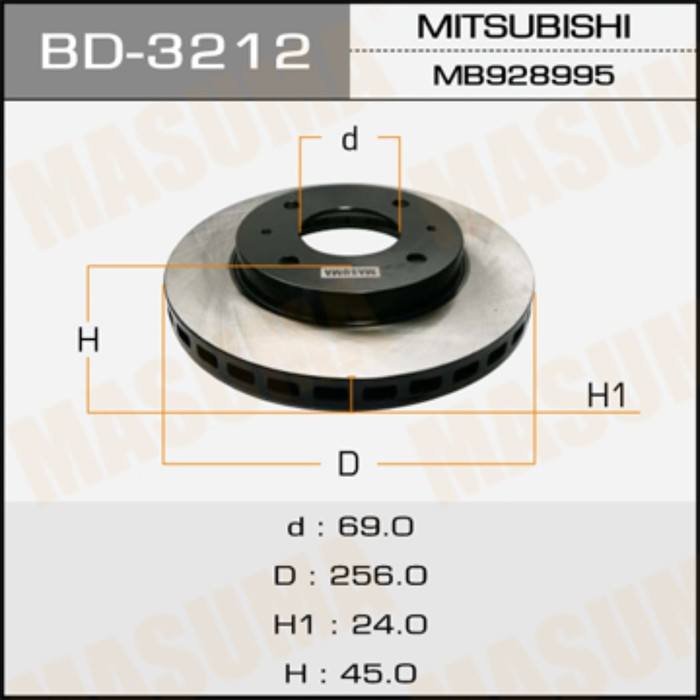 Диск тормозной MASUMA BD3212