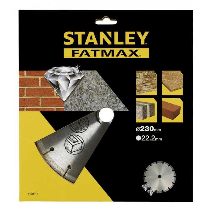 Диск алмазный Stanley FatMax, 230х22мм, по бетону, сегментный