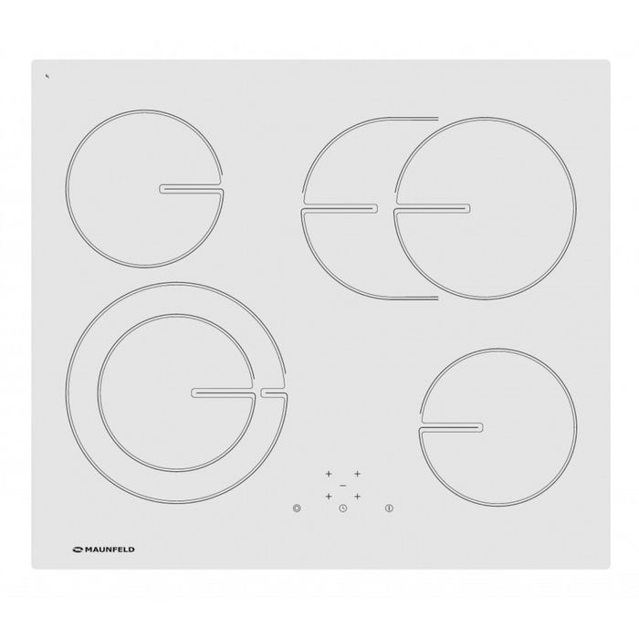Варочная поверхность Maunfeld MVCE59.4HL.1SM1DZT-WH, белое стекло, электрическая