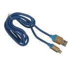 Кабель Krutoff, Lightning - USB, 2.1 А, 1 м, синий Кабель Krutoff, Lightning - USB, 2.1 А, 1 м, синий