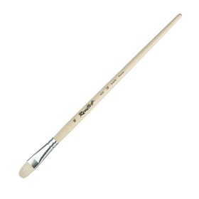 Кисть Щетина овальная, Roubloff серия 1632 № 16, ручка длинная пропитана лаком, белая обойма