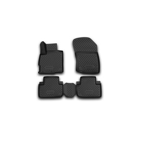 Коврики 3D в салон Mitsubishi Outlander, 2012-2015, 2015-2016, 2 WD, 4 шт. (полиуретан) 1950600