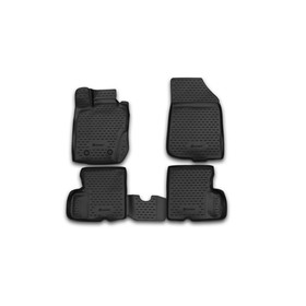 Коврики 3D в салон NISSAN Terrano, 2014-2016, 4WD, 4 шт. (полиуретан) 1950605