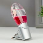 Ночник "Кроха" 0,3W (датчик освещенности) LED серебро/розовый - фото 2789775