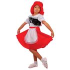 Карнавальный костюм "Красная Шапочка", блузка, юбка, шапка, р-р 28, рост 98-104 см - фото 1760872