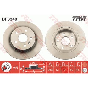 Диск тормозной TRW DF6340 2913276