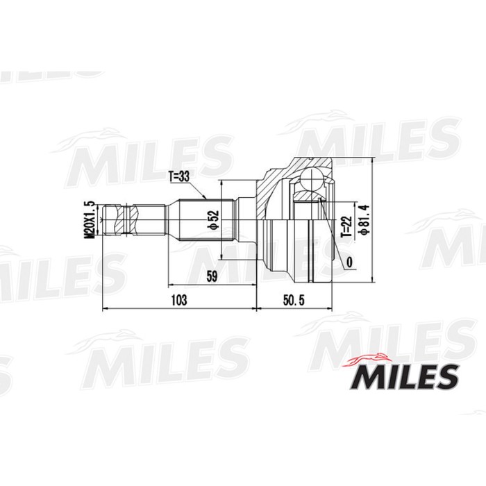 Шрус наружный MILES GA20344