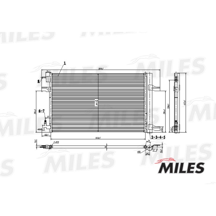 Радиатор кондиционера MILES ACCB017