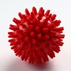 Мяч-ёжик «МалышОК!», диаметр 65 мм, цвет красный, в пакете - фото 106974615