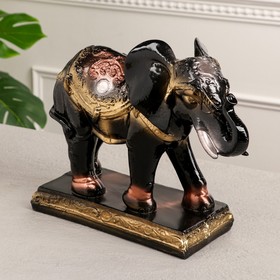 Сувенир "Слон бегущий" чёрный, 25 см