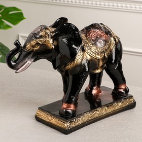 Сувенир "Слон бегущий", покрытие лак, чёрный, гипс, 25 см