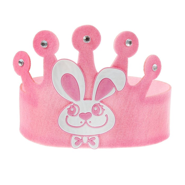 Карнавальная корона «Заяц большой», цвета МИКС