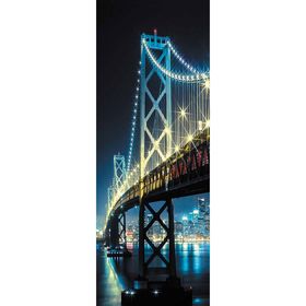 Фотообои "Ночной мост" M 112 (1 полотно), 100х270 см