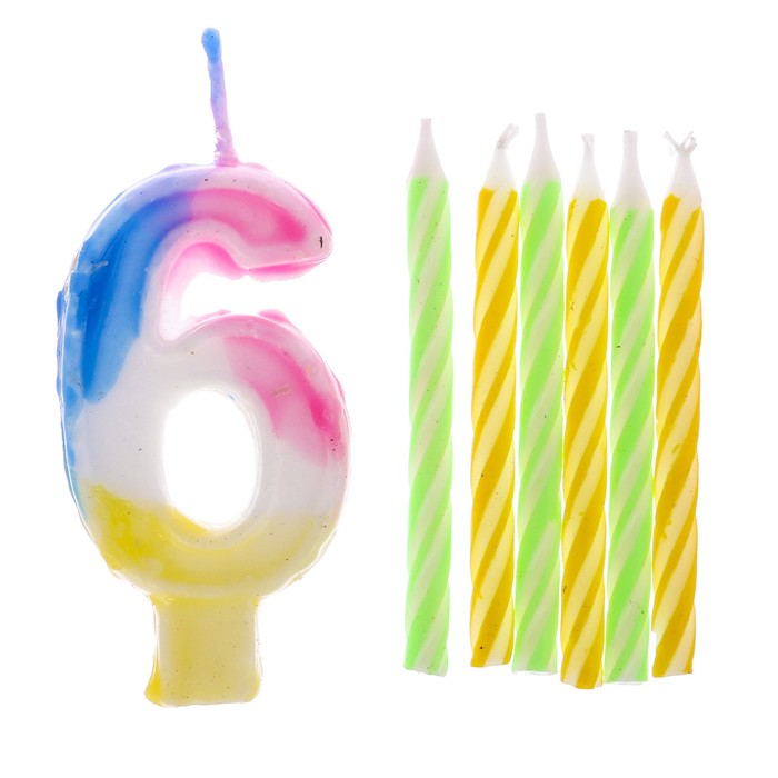 Свечи 6 месяцев. Свечи на день рождения цифры. С днем рождения цифра 6 свечки. Набор 6 свечей. Свечка 6 лет.