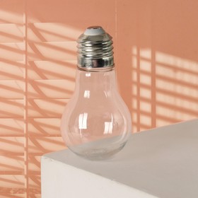 Bottle storage "Bulb", 75 ml, colour transparent/silver