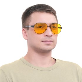 Очки солнцезащитные водительские "Мастер К.", 4 х 14.5 см, с чехлом и салфеткой