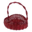 Корзина «Сердце», с ручкой, 30х29 см, H=9/30 см, красная, ручная работа Корзина «Сердце», с ручкой, 30х29 см, H=9/30 см, красная, ручная работа