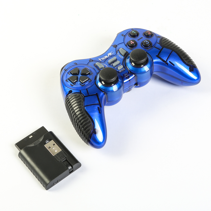 Беспроводной Джойстик HAVIT HV-G89W USB+PS2+PS3 , 2.4G, синий