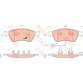 Колодки тормозные TRW GDB1553 2941417